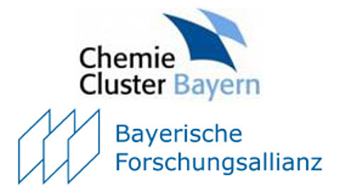 Logo Chemie Cluster Bayern und Bayerische Forschungsallianz