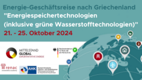 BayFOR auf der Energie-Geschäftsreise zum Thema "Energiespeichertechnologien (inklusive grüne Wasserstofftechnologien)" nach Griechenland