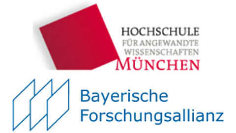 Logo Hochschule München und Logo Bayerische Forschungsallianz