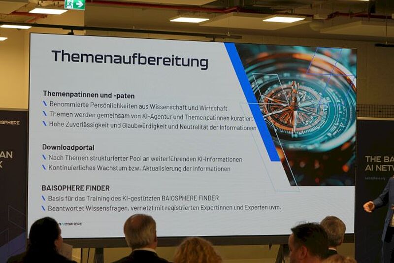 Screen Themenpatenschaft bei Präsentation des KI-Kompasses