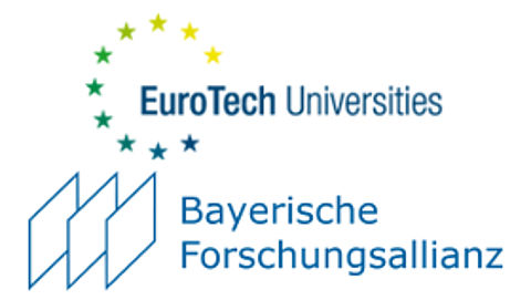 Logo EuroTechUniversities und Logo Bayerische Forschungsallianz