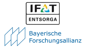Logos der Messe "IFAT Entsorga" und der Bayerischen Forschungsallianz