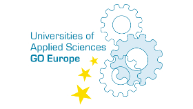 Logo zur Veranstaltung "Networking-Plattform für angewandte Forschung in Europa" der Hochschulen für angewandte Wissenschaften